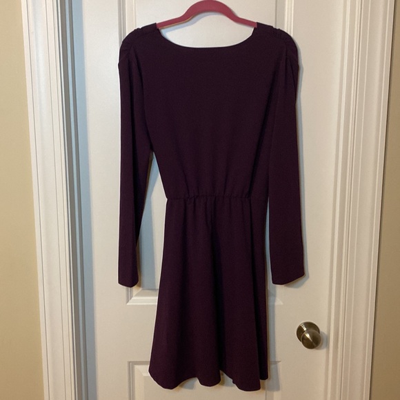 Marina (Nordstrom) NWT eggplant purple faux wrap dress size large - Picture 5 of 5